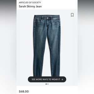 ARTICLES OF SOCIETY Sarah Skinny Jean